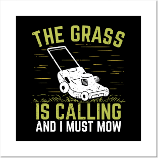 Lawn Mower Garden Gardener Gardening Gift Posters and Art